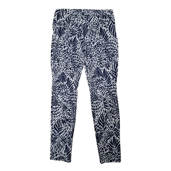 Lilly Pulitzer Kelly Stretch Knit Ankle Pants By Land or Sea Size 0 - Picture 12 of 15